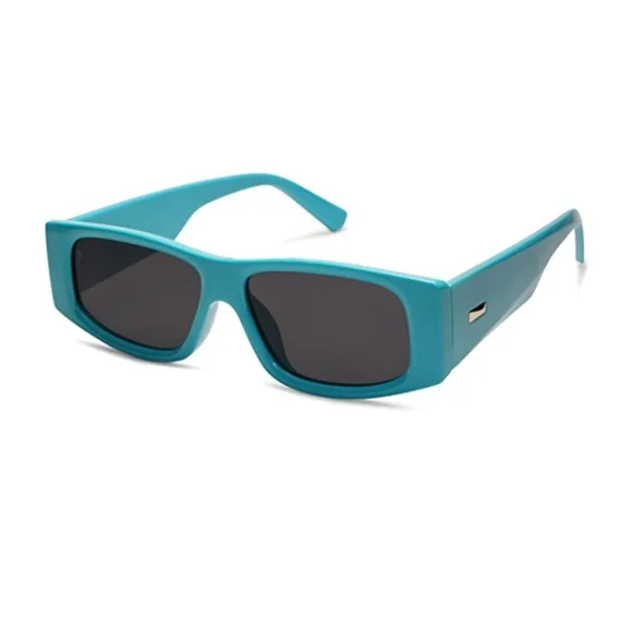 Green Rectangle Polarized Sunglasses Fashion Trendy Narrow Square Sunnies Amazon.com: VANLINKER Rectangle Sunglasses for Women Retro  main image 3